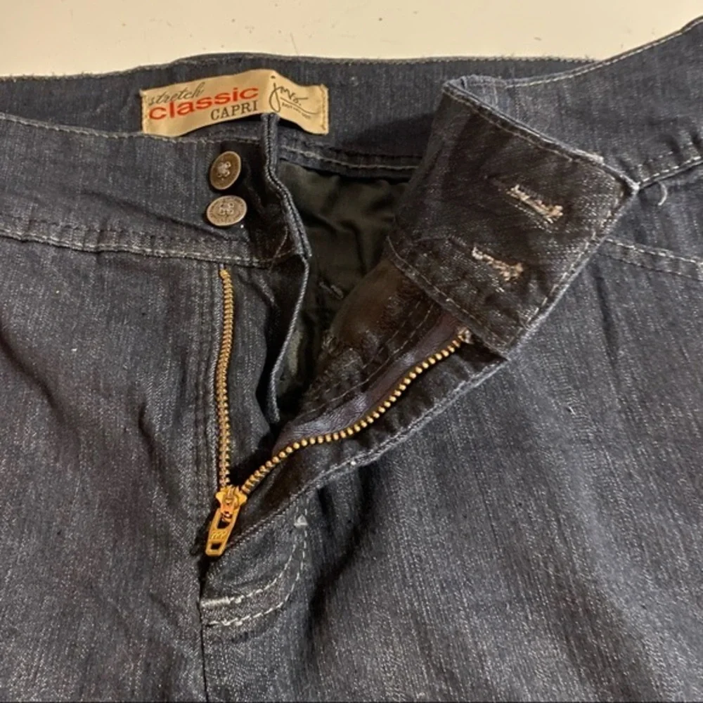 JMS Shorts Stretch‎ Classic Capri Women’s  Size 18W Blue Jeans - Picture 9 of 13